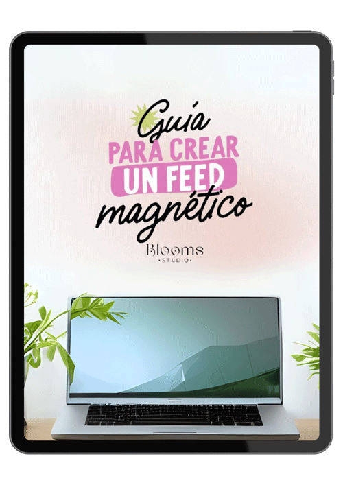 Mockup de la guía para crear un feed magnético de Blooms Studio