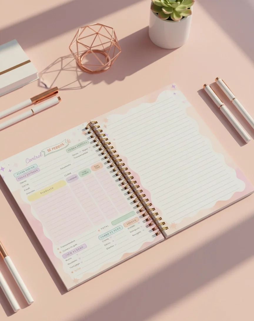 Agenda Emprendedora abierta en la página Control