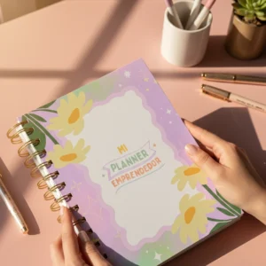 Agenda Emprendedora en las manos de una mujer